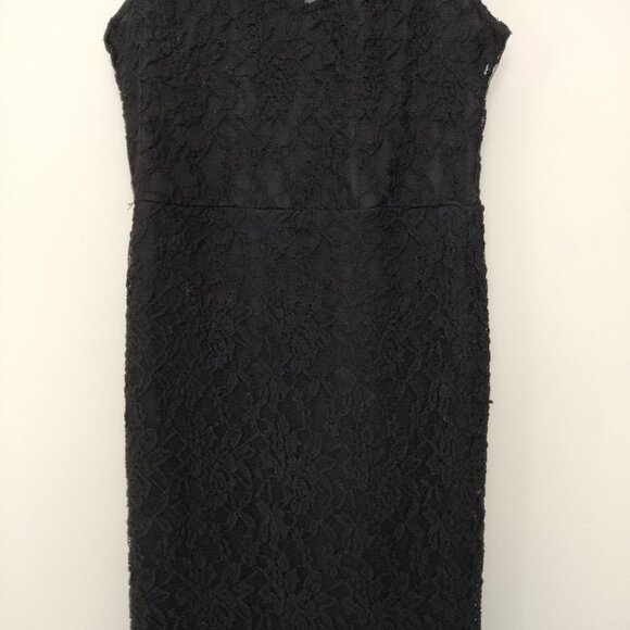 Tea N Rose Black Lace Semiformal Pencil Dress - Picture 5 of 10